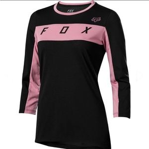 Fox Ranger Pink and Black 3/4 Sleeve Mountain Bike Jersey M